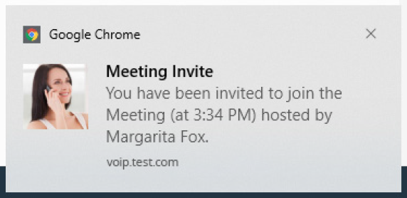 Meeting Invite Pop-up