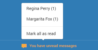 Unread Messages Menu