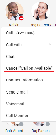 Cancel Call on Available