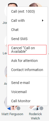 Cancel Call on Available