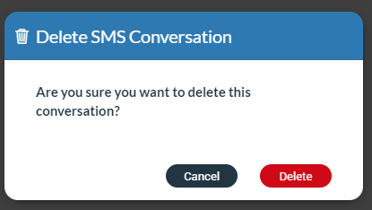 Delete SMS Conversation Dialog