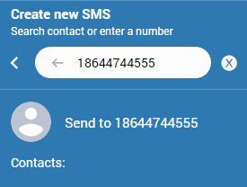 Entering SMS Number