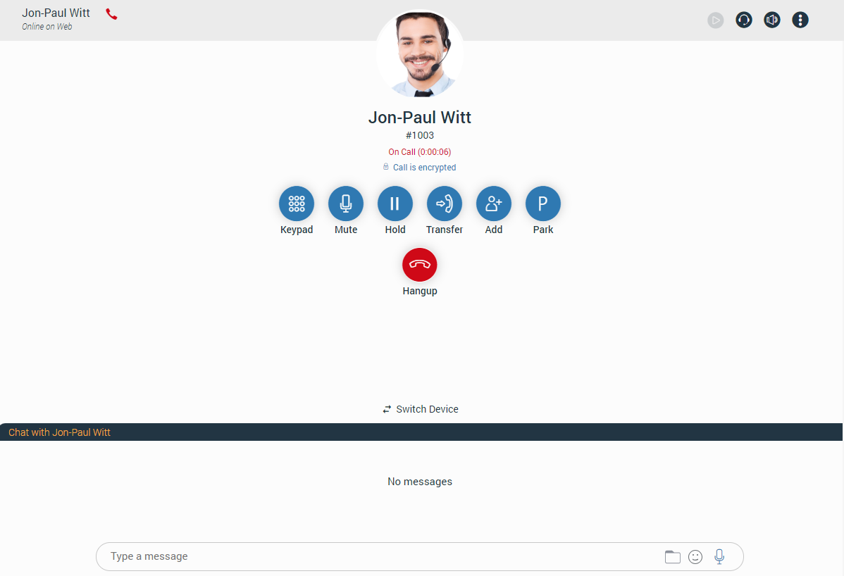 Start a Chat Conversation from a Live Call