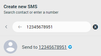 Entering SMS Number