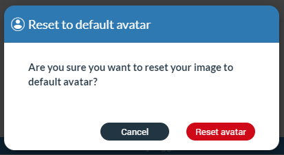 Reset to Default Avatar