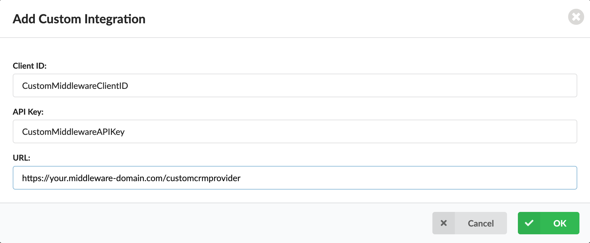 Add Custom CRM Integration