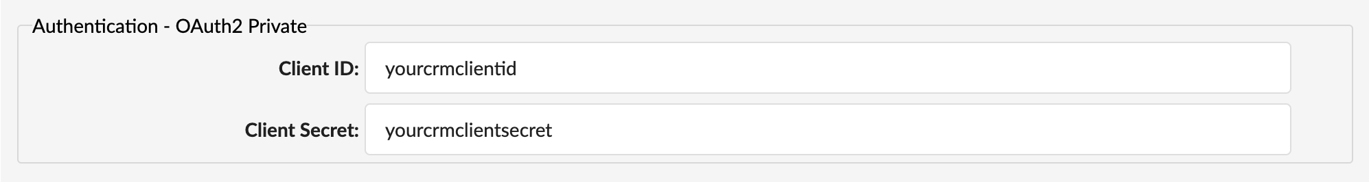 SugarCRM SuiteCRM Authentication Section
