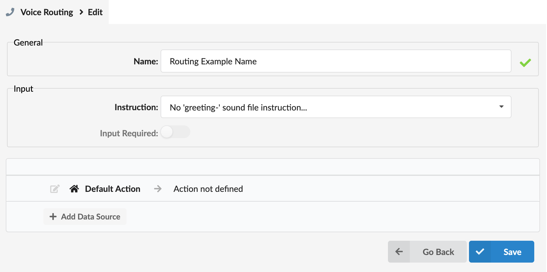 Routing Rule Configuration