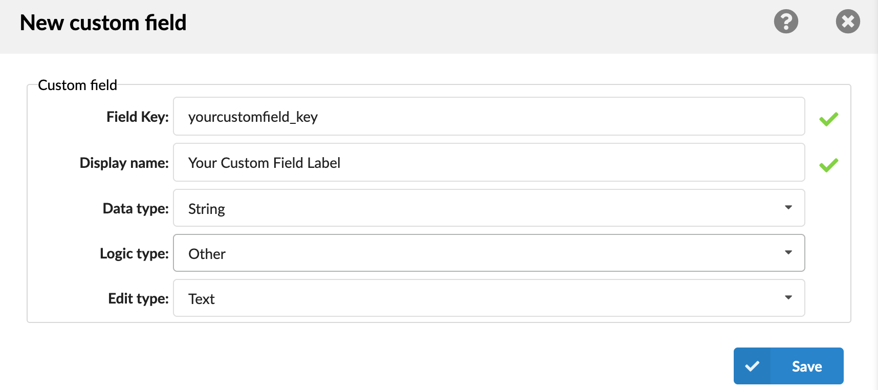 Add Custom Field